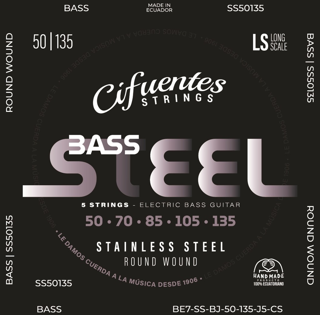 Juego-Bajo Electrico-BE8-50-135-Stainless Steel